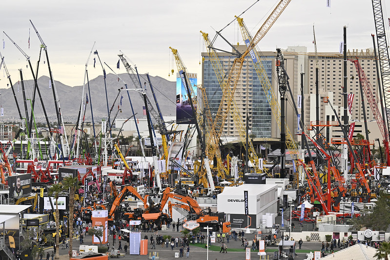 Equipment and people gather at CONEXPO-CON/AGG 2023